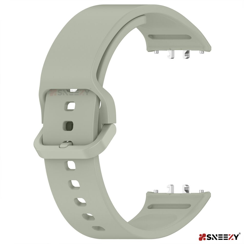 Sneezy Samsung Galaxy Fit 3 Kordon PureLux Soft Yumuşak Silikon Kordon Kayış Gri - Gri