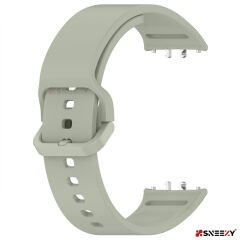Sneezy Samsung Galaxy Fit 3 Kordon PureLux Soft Yumuşak Silikon Kordon Kayış Gri - Gri