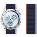Huawei Watch GT5 46mm GT4 46mm İle Uyumlu Ayarlanabilir Cırt Cırtlı Yumuşak Spor Kumaş Örgü Kordon Lacivert