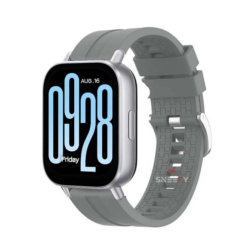 Redmi Watch 5 Active Redmi 5 Lite Uyumlu Kordon Kordon NovaGT Metal Tokalı Yumuşak Silikon Kordon Gri