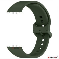 Sneezy Samsung Galaxy Fit 3 Kordon PureLux Soft Yumuşak Silikon Kordon Kayış Koyu Yeşil - Koyu Yeşil