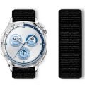 Huawei Watch GT5 46mm GT4 46mm İle Uyumlu Ayarlanabilir Cırt Cırtlı Yumuşak Spor Kumaş Örgü Kordon Siyah
