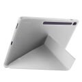 Samsung Galaxy Tab S10 FE Plus SM-X620 13.1 İnç Uyumlu Katlanabilir Kalemlikli Standlı Akıllı Kılıf Gri