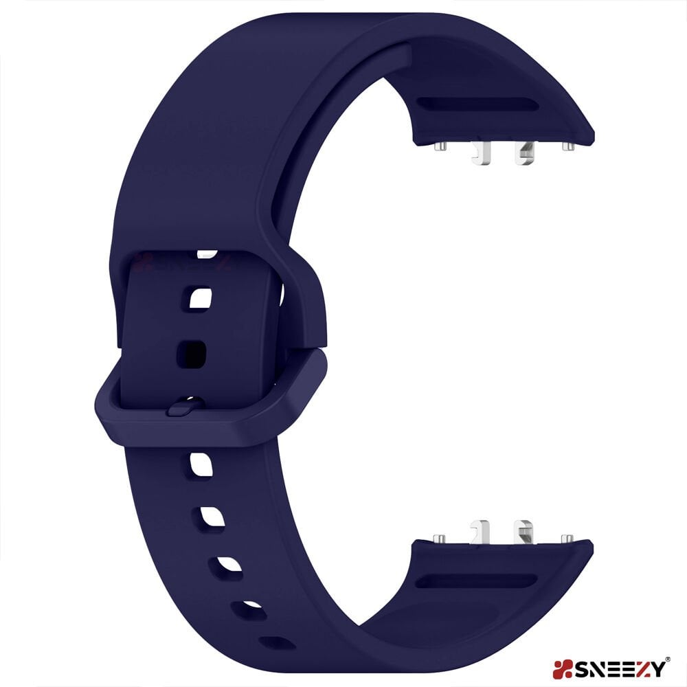 Sneezy Samsung Galaxy Fit 3 Kordon PureLux Soft Yumuşak Silikon Kordon Kayış Lacivert - Lacivert