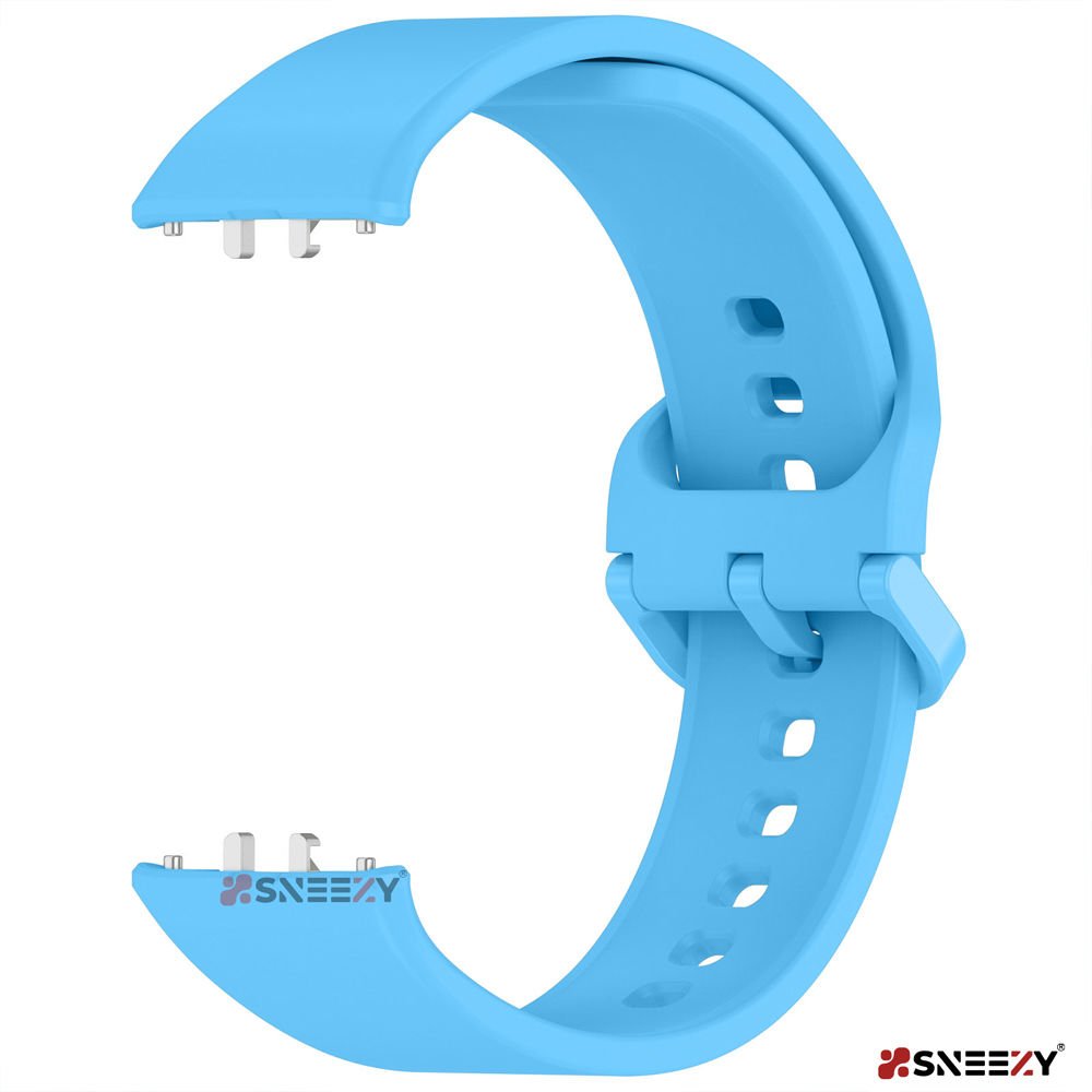 Sneezy Samsung Galaxy Fit 3 Kordon PureLux Soft Yumuşak Silikon Kordon Kayış Mavi - Mavi