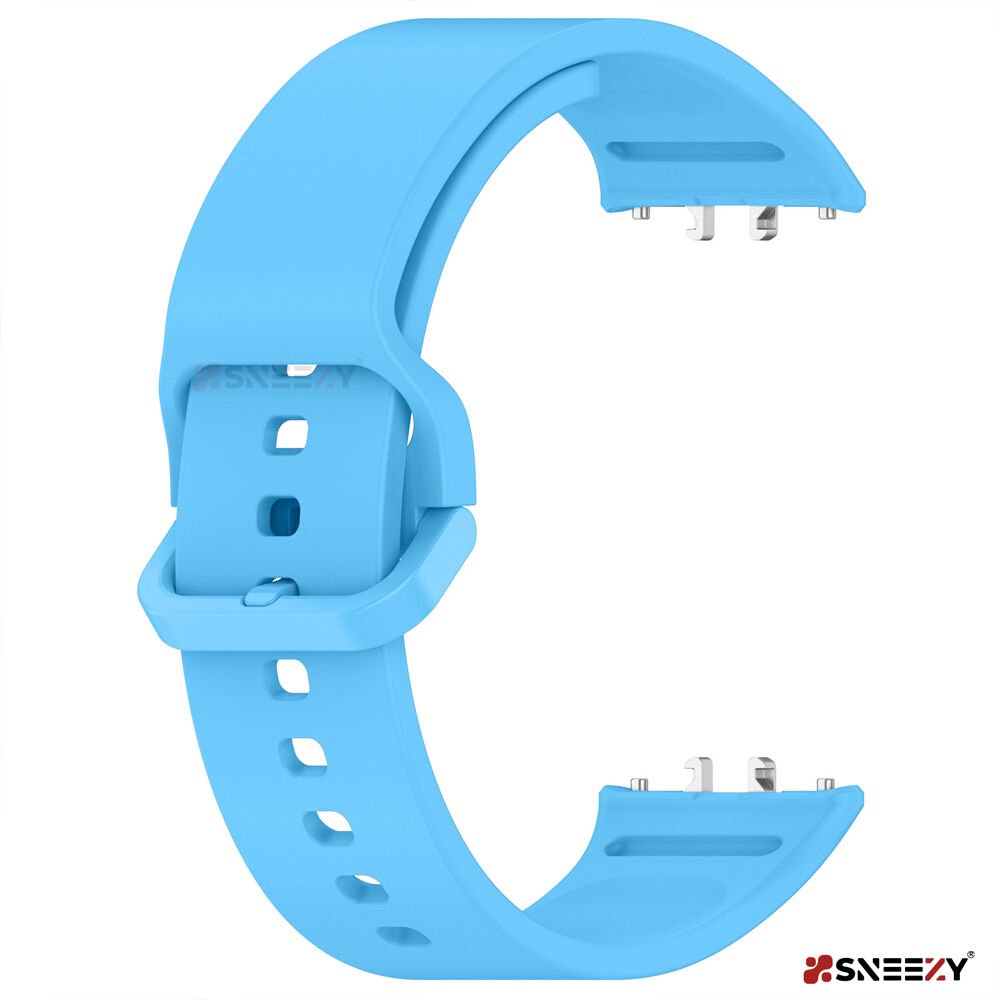 Sneezy Samsung Galaxy Fit 3 Kordon PureLux Soft Yumuşak Silikon Kordon Kayış Mavi - Mavi