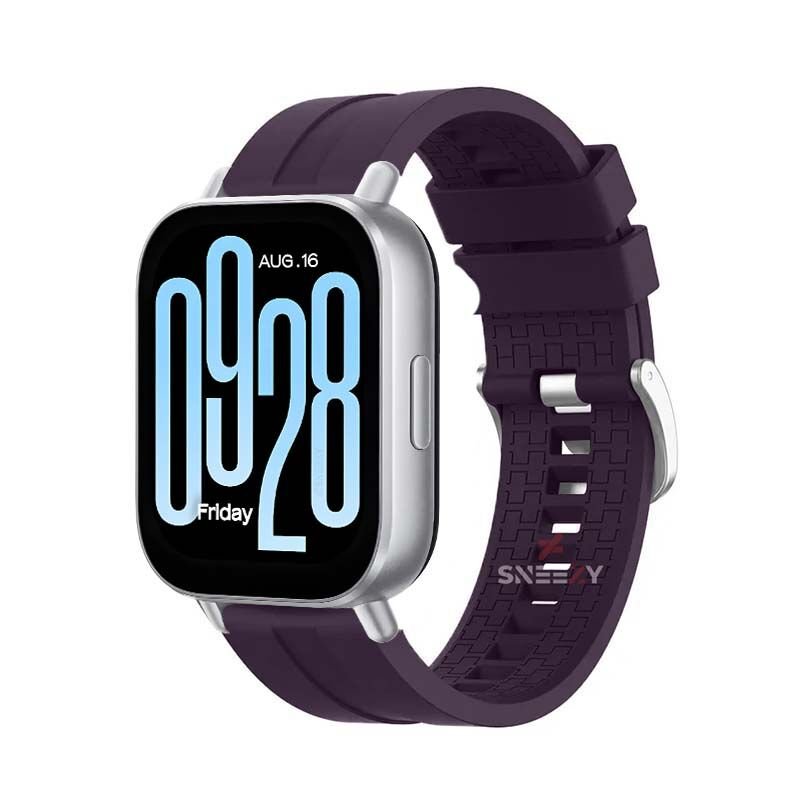 Redmi Watch 5 Active Redmi 5 Lite Uyumlu Kordon Kordon NovaGT Metal Tokalı Yumuşak Silikon Kordon Koyu Mor