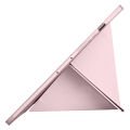 Samsung Galaxy Tab S10 FE Plus SM-X620 13.1 İnç Uyumlu Katlanabilir Kalemlikli Standlı Akıllı Kılıf Pembe