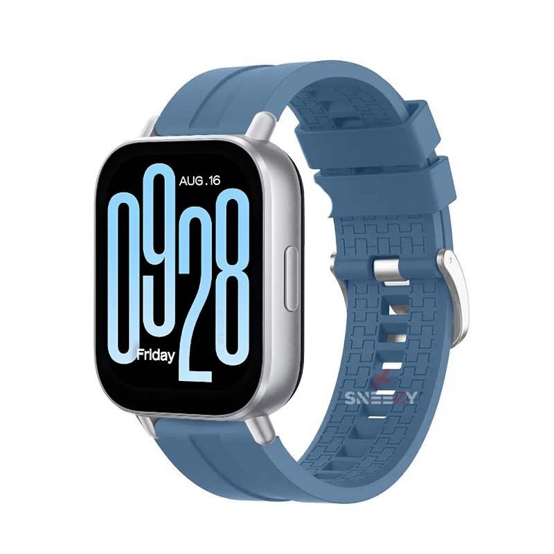 Redmi Watch 5 Active Redmi 5 Lite Uyumlu Kordon Kordon NovaGT Metal Tokalı Yumuşak Silikon Kordon Mavi