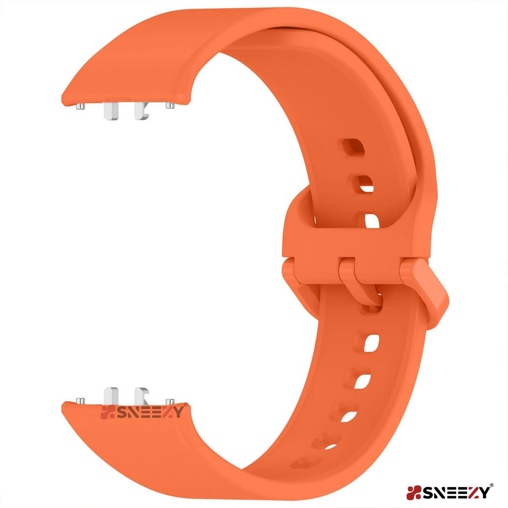 Sneezy Samsung Galaxy Fit 3 Kordon PureLux Soft Yumuşak Silikon Kordon Kayış Turuncu - Turuncu