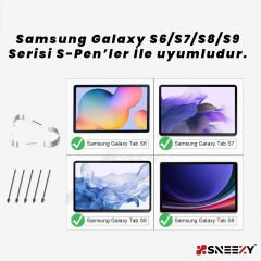 Galaxy S-Pen Yedek Kalem Ucu Çıkarma/Takma Aparat Tüm S-Pen Modellerine Uyumlu 5 Adet Yedek Kalem Uç