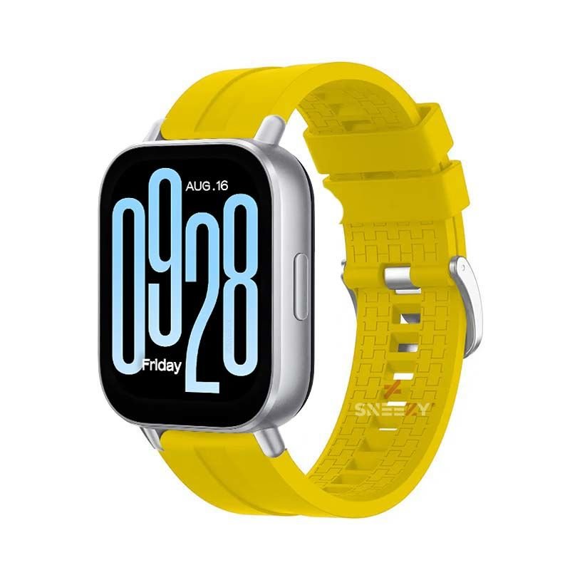 Redmi Watch 5 Active Redmi 5 Lite Uyumlu Kordon Kordon NovaGT Metal Tokalı Yumuşak Silikon Kordon Sarı