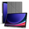 Samsung Galaxy Tab S10 FE Plus SM-X620 13.1 İnç Uyumlu Katlanabilir Kalemlikli Standlı Akıllı Kılıf Koyu Gri