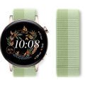 Huawei Watch GT3 42mm GT2 42mm İle Uyumlu Ayarlanabilir Cırt Cırtlı Yumuşak Spor Kumaş Örgü Kordon Yeşil