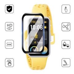 Sneezy Huawei Band 9 İle Uyumlu Ekran Koruyucu Polymer Temperli Nano 0.5 mm Watch Ekran Koruyucu