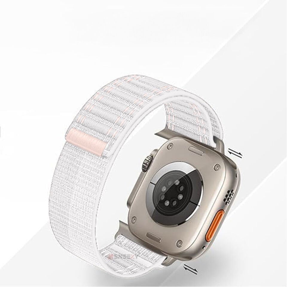 Apple Watch Uyumlu 44 45 46mm Utra 49mm Fabric Spor Yumuşak Kumaş Kordon Seri 2 3 4 5 6 Se 7 8 9 10