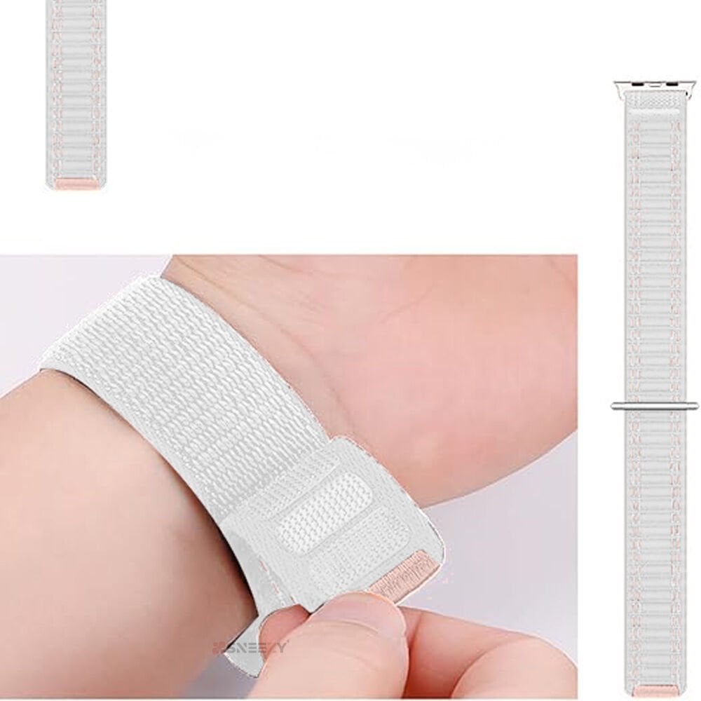 Apple Watch Uyumlu 44 45 46mm Utra 49mm Fabric Spor Yumuşak Kumaş Kordon Seri 2 3 4 5 6 Se 7 8 9 10