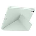 iPad Pro 11 inç M5 2025 Uyumlu Kılıf Üçgen Katlanabilir Kalem Şarj Bölmeli Kılıf Açık Yeşil