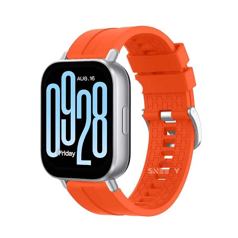 Redmi Watch 5 Active Redmi 5 Lite Uyumlu Kordon Kordon NovaGT Metal Tokalı Yumuşak Silikon Kordon Turuncu