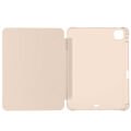 iPad Pro 11 inç M5 2025 Uyumlu Kılıf Üçgen Katlanabilir Kalem Şarj Bölmeli Kılıf Gold