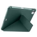 iPad Pro 11 inç M5 2025 Uyumlu Kılıf Üçgen Katlanabilir Kalem Şarj Bölmeli Kılıf Haki