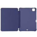 iPad Pro 11 inç M5 2025 Uyumlu Kılıf Üçgen Katlanabilir Kalem Şarj Bölmeli Kılıf Lacivert