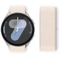 Samsung Galaxy Watch 4 5 6 7 Seri 40 42 43 44 46 47mm Cırt Cırtlı Yumuşak Spor Kumaş Örgü Kordon Starlight
