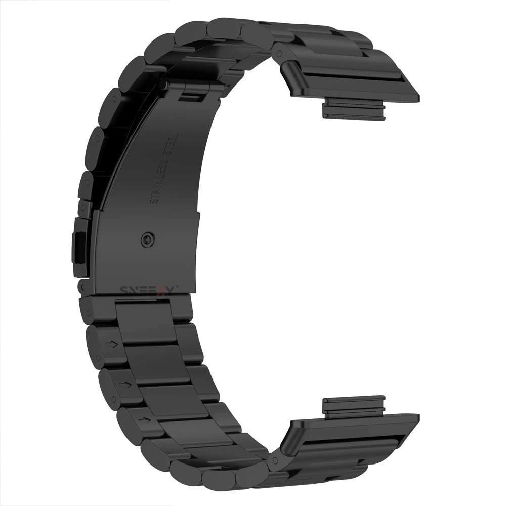 Redmi Watch 4 İle Uyumlu Kordon Kordon Paslanmaz Döküm Çelik Metal Baklalı Kordon Siyah