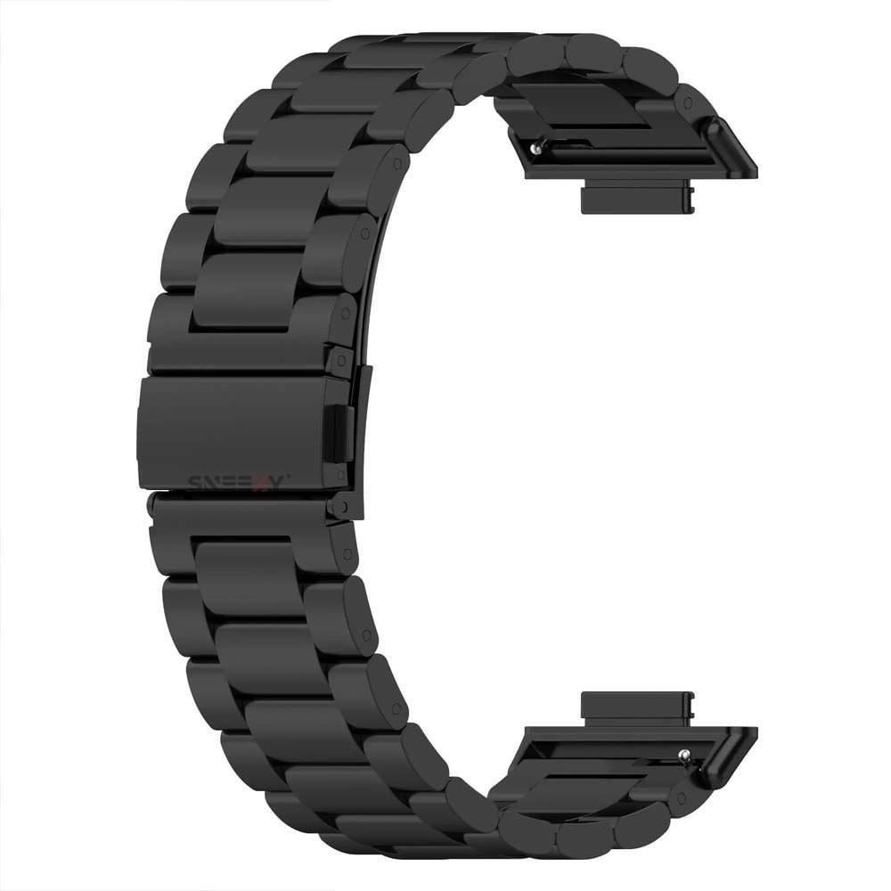 Redmi Watch 4 İle Uyumlu Kordon Kordon Paslanmaz Döküm Çelik Metal Baklalı Kordon Siyah