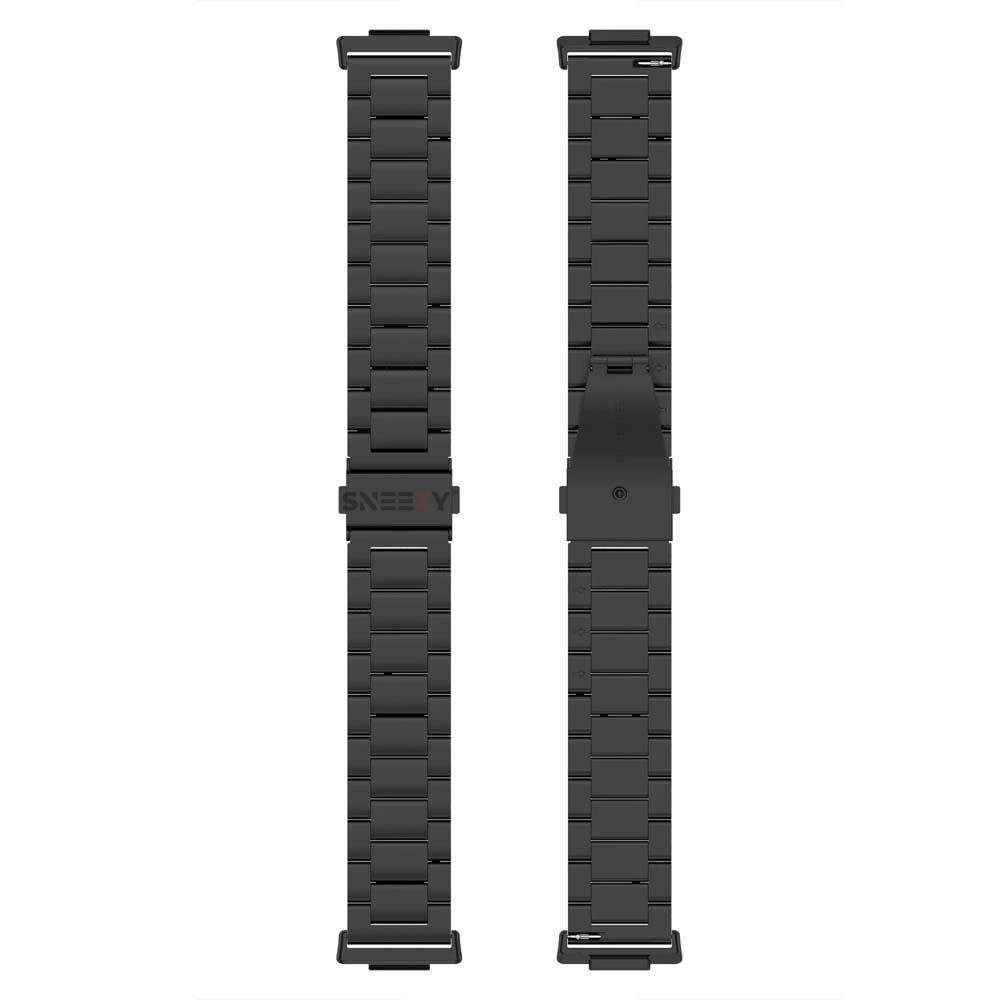 Redmi Watch 4 İle Uyumlu Kordon Kordon Paslanmaz Döküm Çelik Metal Baklalı Kordon Siyah