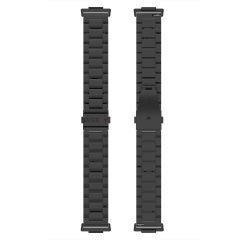 Redmi Watch 4 İle Uyumlu Kordon Kordon Paslanmaz Döküm Çelik Metal Baklalı Kordon Siyah