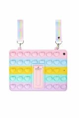 Samsung Galaxy Tab A9 Plus X210 11 İnç Uyumlu Glow Desenli Standlı Askılı Popit Tablet Kılıfı