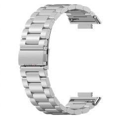 Redmi Watch 4 İle Uyumlu Kordon Kordon Paslanmaz Döküm Çelik Metal Baklalı Kordon Gümüş