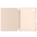 Apple iPad Air 10.9'' 2022/2020 Uyumlu Üçgen Katlanabilir Kalem Şarj Bölmeli Standlı Kılıf Gold