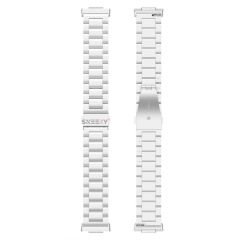 Redmi Watch 8 Pro İle Uyumlu Kordon Kordon Paslanmaz Döküm Çelik Metal Baklalı Kordon Gümüş