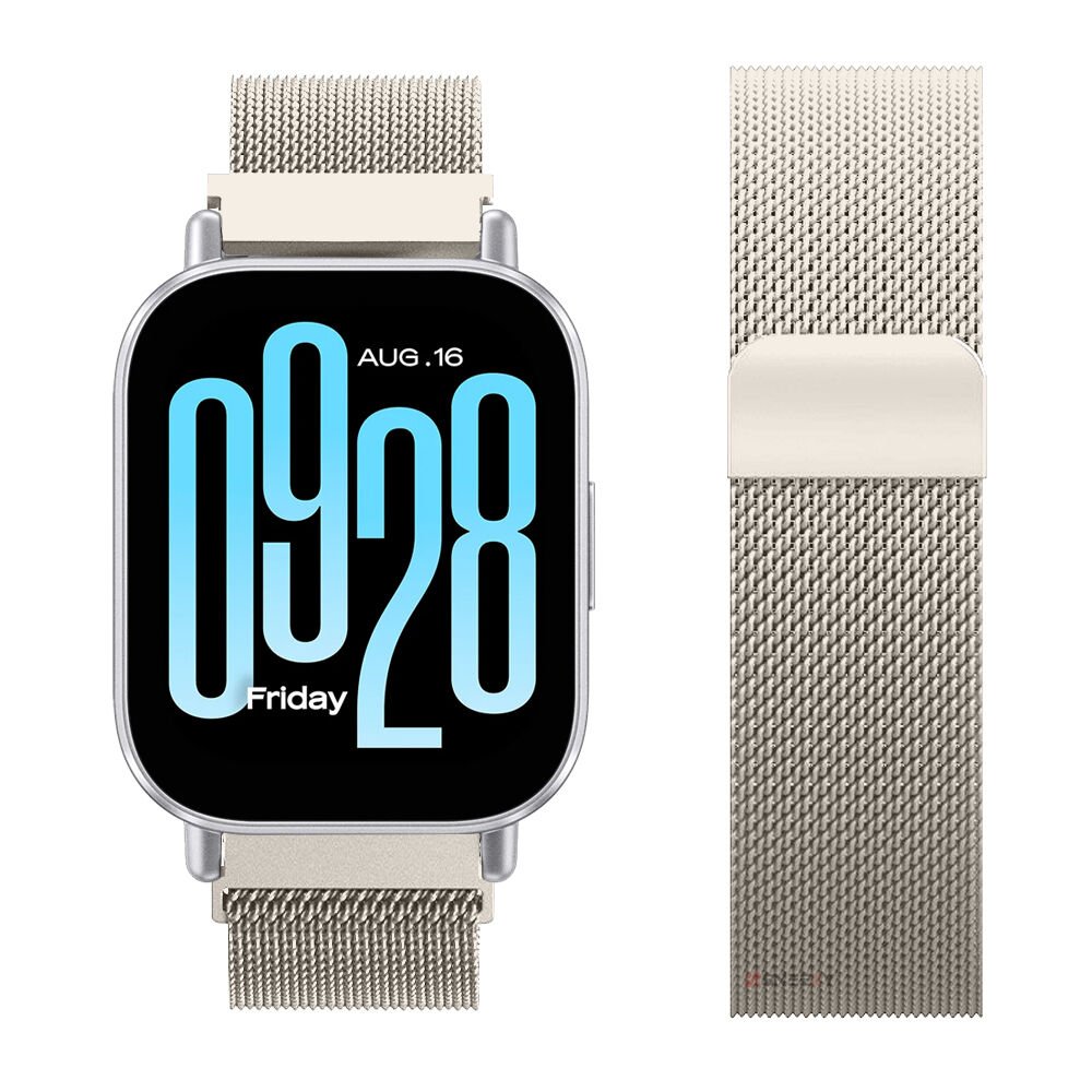 3'lü Kordon Koruma Seti Redmi Watch 5 Lite Uyumlu Metal Hasır,Çiçek Desenli Silikon ve Kasa Koruyucu MDL8