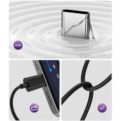 iPhone 15-16-17 Serisi Uyumlu TYPE-C Kulaklık Çevirici Dönüştürücü Aparatı Aux Dönüştürücüsü Siyah