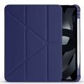 Apple iPad Air 10.9'' 2022/2020 Uyumlu Üçgen Katlanabilir Kalem Şarj Bölmeli Standlı Kılıf Lacivert