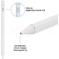 iPad Air 4.5.Nesil 10.9 İnç Uyumlu Dokunmatik Tablet Kalemi Çizim ve Tasarım Staylus Pencil