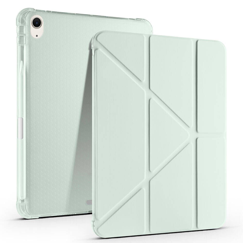 Apple iPad Air 11'' M3 2025/M2 2024 Uyumlu Üçgen Katlanabilir Kalem Şarj Bölmeli Standlı Kılıf