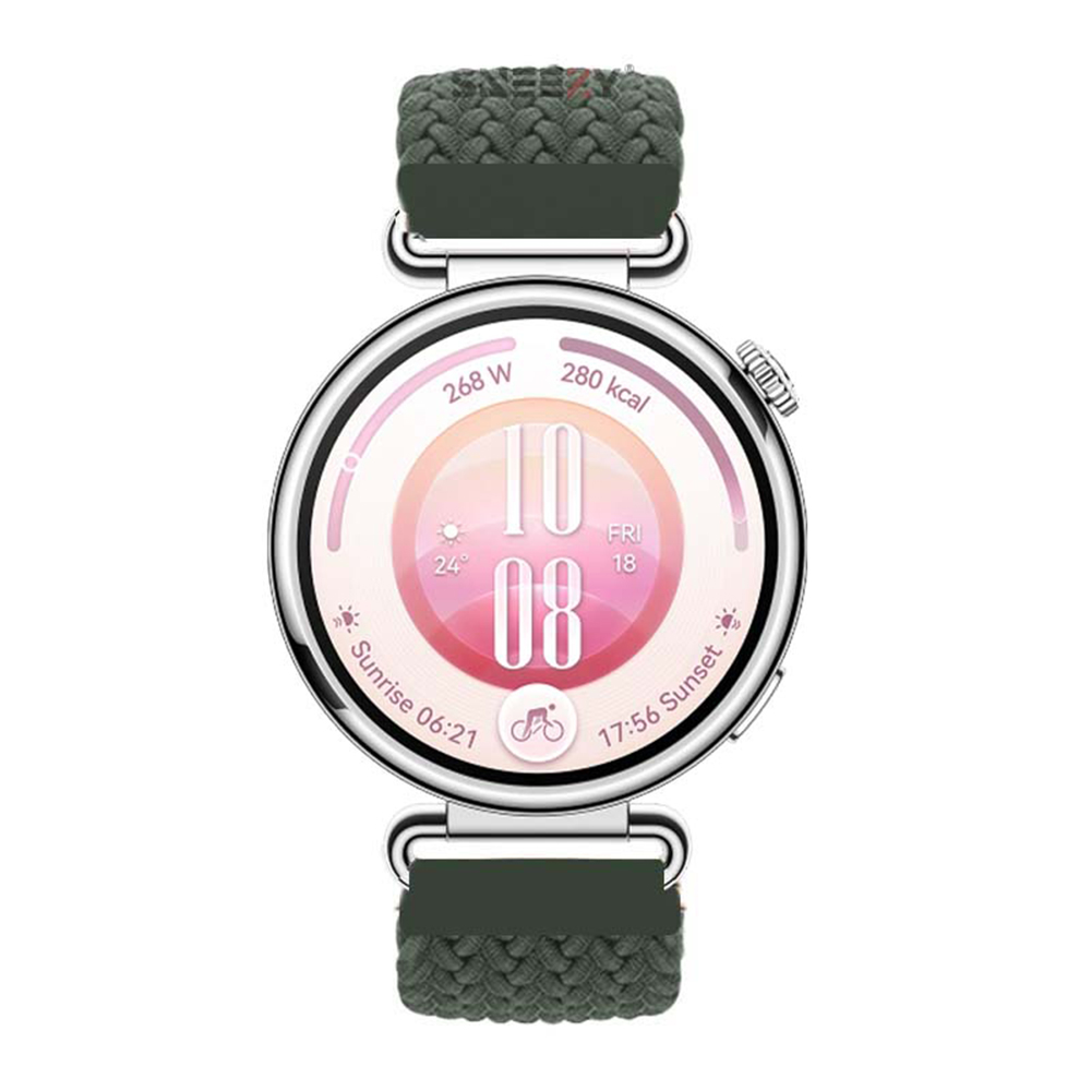 Sneezy Huawei Watch GT7 41mm İle Uyumlu FiberLink Manyetik Tokalı Kumaş Örgü Kordon