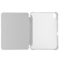 Apple iPad Air 11'' M3 2025/M2 2024 Uyumlu Üçgen Katlanabilir Kalem Şarj Bölmeli Standlı Kılıf Gri