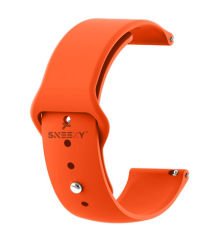 Sneezy Huawei Watch GT5 41mm İle Uyumlu Yumuşak PureLux Soft Silikon Kordon Turuncu