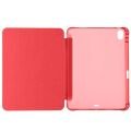 Apple iPad Air 11'' M3 2025/M2 2024 Uyumlu Üçgen Katlanabilir Kalem Şarj Bölmeli Standlı Kılıf Kırmızı