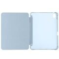 Apple iPad Air 11'' M3 2025/M2 2024 Uyumlu Üçgen Katlanabilir Kalem Şarj Bölmeli Standlı Kılıf Mavi