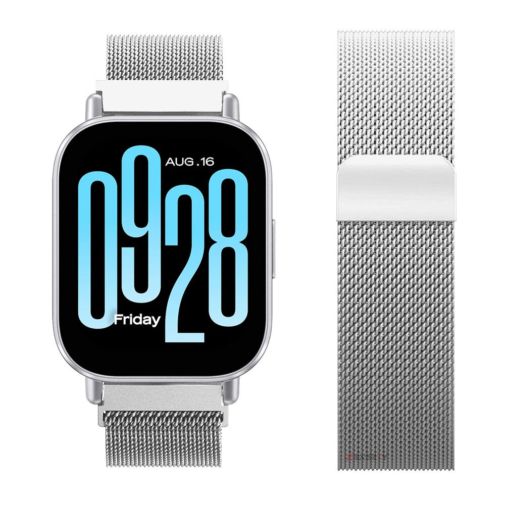 3'lü Kordon Koruma Seti Redmi Watch 5 Active Uyumlu Metal Hasır,Çiçek Desenli Silikon Kasa Koruyucu MDL12