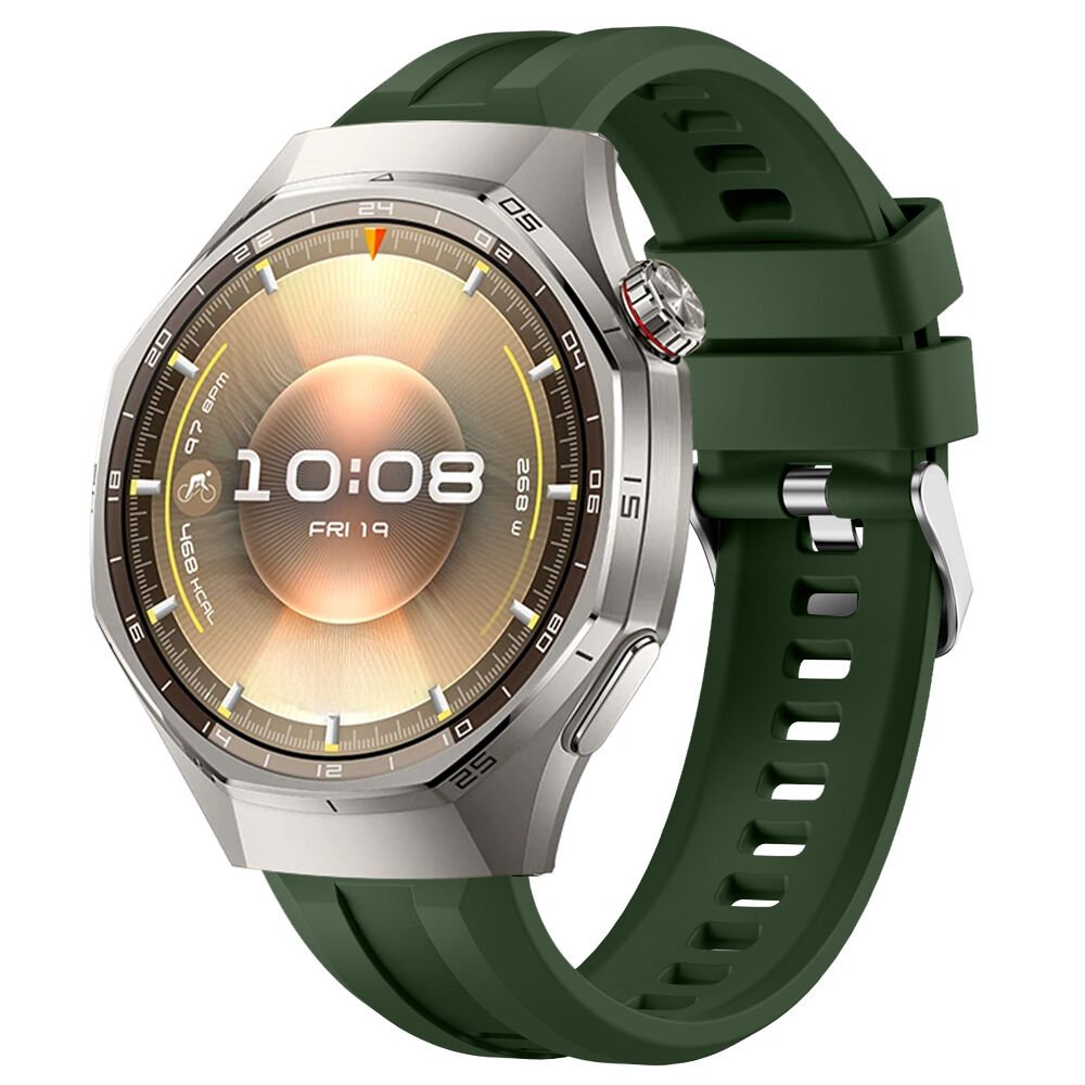 Sneezy Huawei Watch GT6 Pro 46mm İle Uyumlu Spor Silikon Metal Tokalı Soft Saat Kordonu