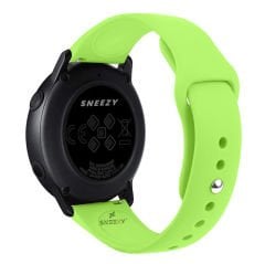 Samsung Galaxy Watch Active Active 2 44mm-40mm Uyumlu 20mm PureLux Soft Silikon Kordon Yeşil - Yeşil