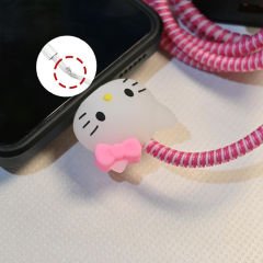 3D Karakter Figürlü Şarj Kablosu Koruyu Set İphone,samsung,oppo,xiaomi Uyumlu Kablo Koruma MDL42