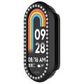 Xiaomi Smart Band 8 İle Uyumlu Zarif Kristal Taşlı Kasa Koruyucu Kılıf Siyah